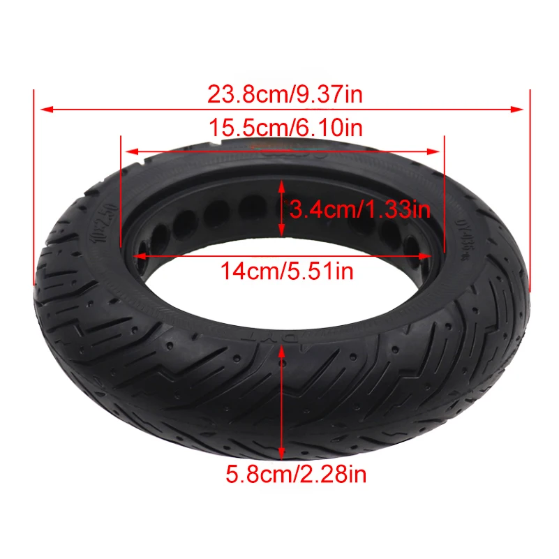 10 x 2.5m Solid Tire High Intensity Rubber With Honeycomb Hole Replacement for Xiaomi Ninebot Max G30 Electric Scooter