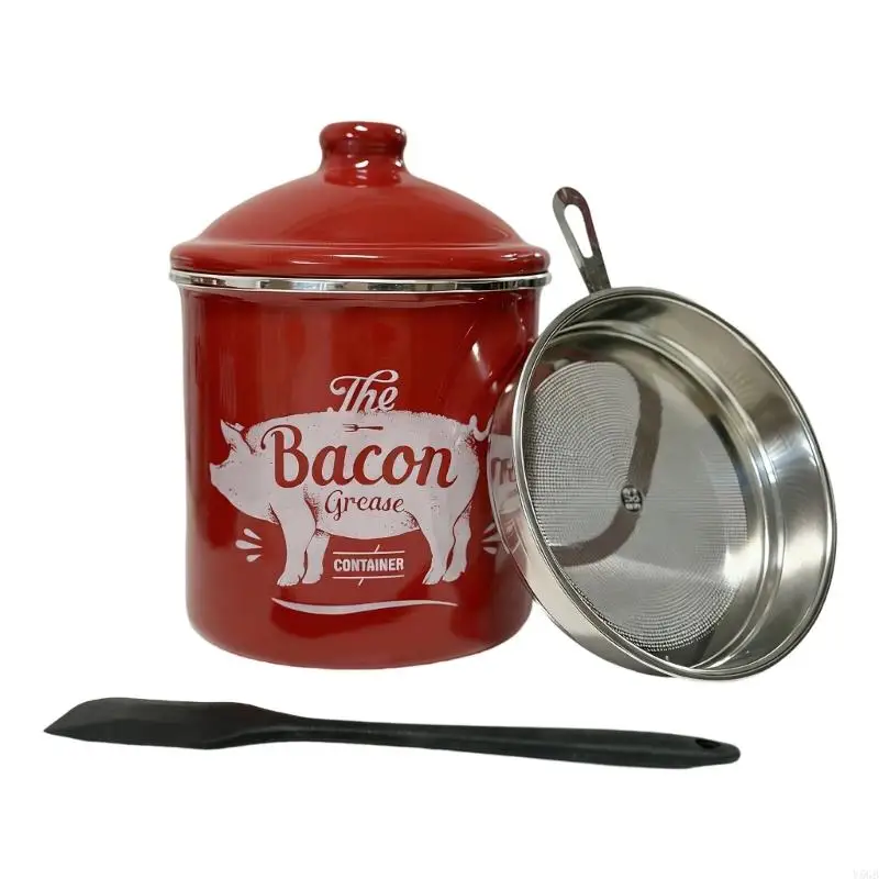 

Кухонный контейнер для жира, 1200 мл, керамический жиросборник, горшок для сала с ситечком, скребки для приготовления пищи, Y5GB