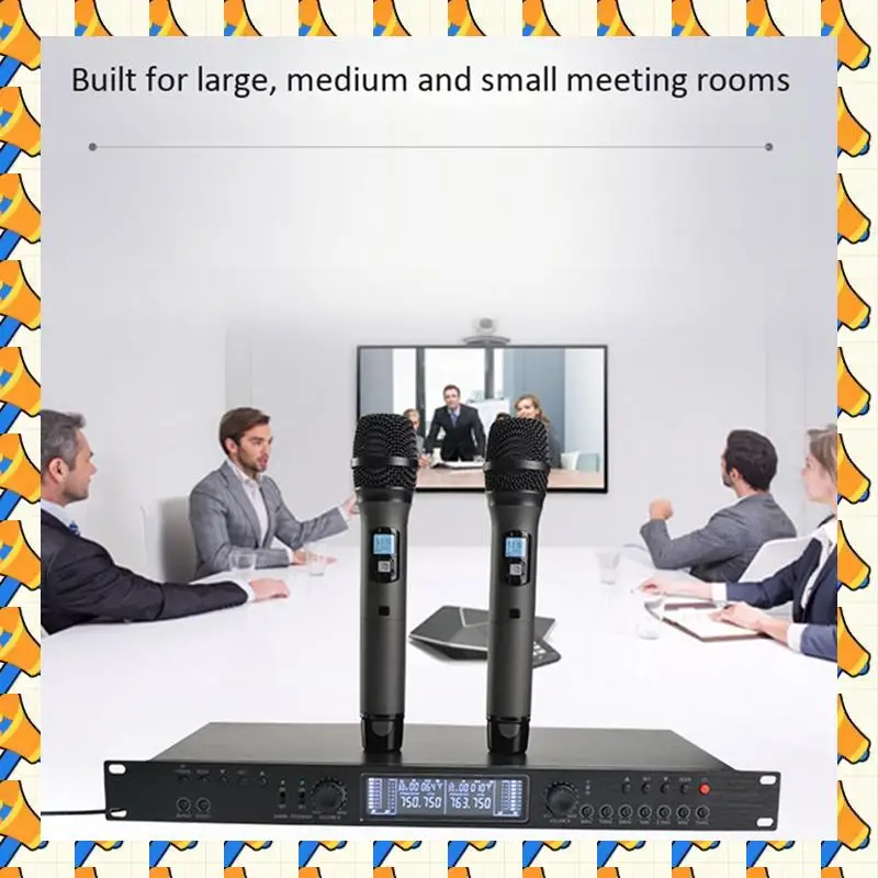 

ABYB 2X Portable Dual Mic Inputs Audio Sound Mixer For Amplifier & Microphone Karaoke Ok Mixer Black US Plug