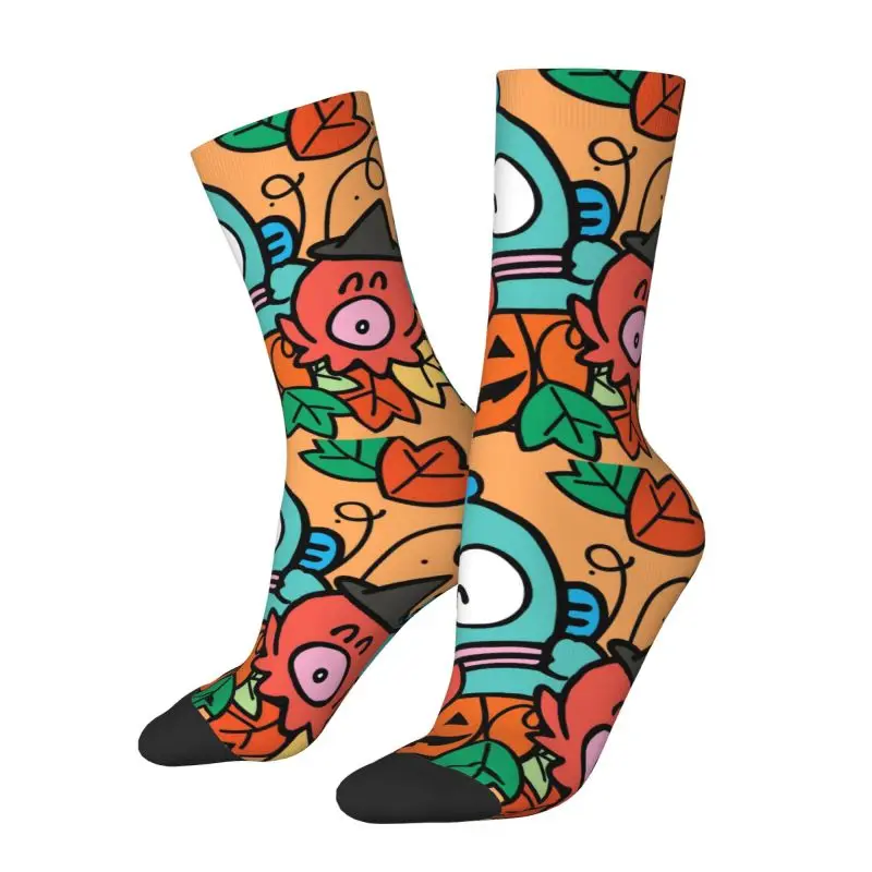 Custom Cool Print Hangyodon Socks for Women Men Stretchy Summer Autumn Winter Funny Cartoon Crew Socks