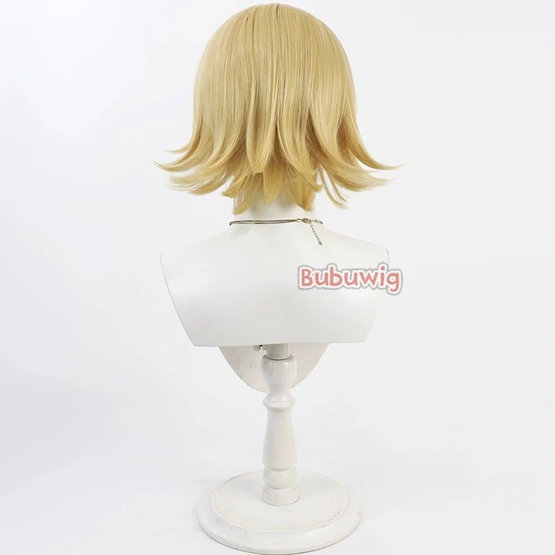 Bubuwig الشعر الاصطناعية كوينا سازانامي تأثيري الباروكات توغين أنكي كوينا سازانامي 30 سنتيمتر قصيرة شعر مستعار أشقر مستقيم مقاومة للحرارة