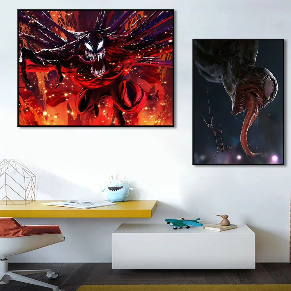 Venom Poster of Disney Superhero, Wall Art, Canvas Painting, Print, Living Room, Bedroom, Teen Home Decor, Movie Lover Picture