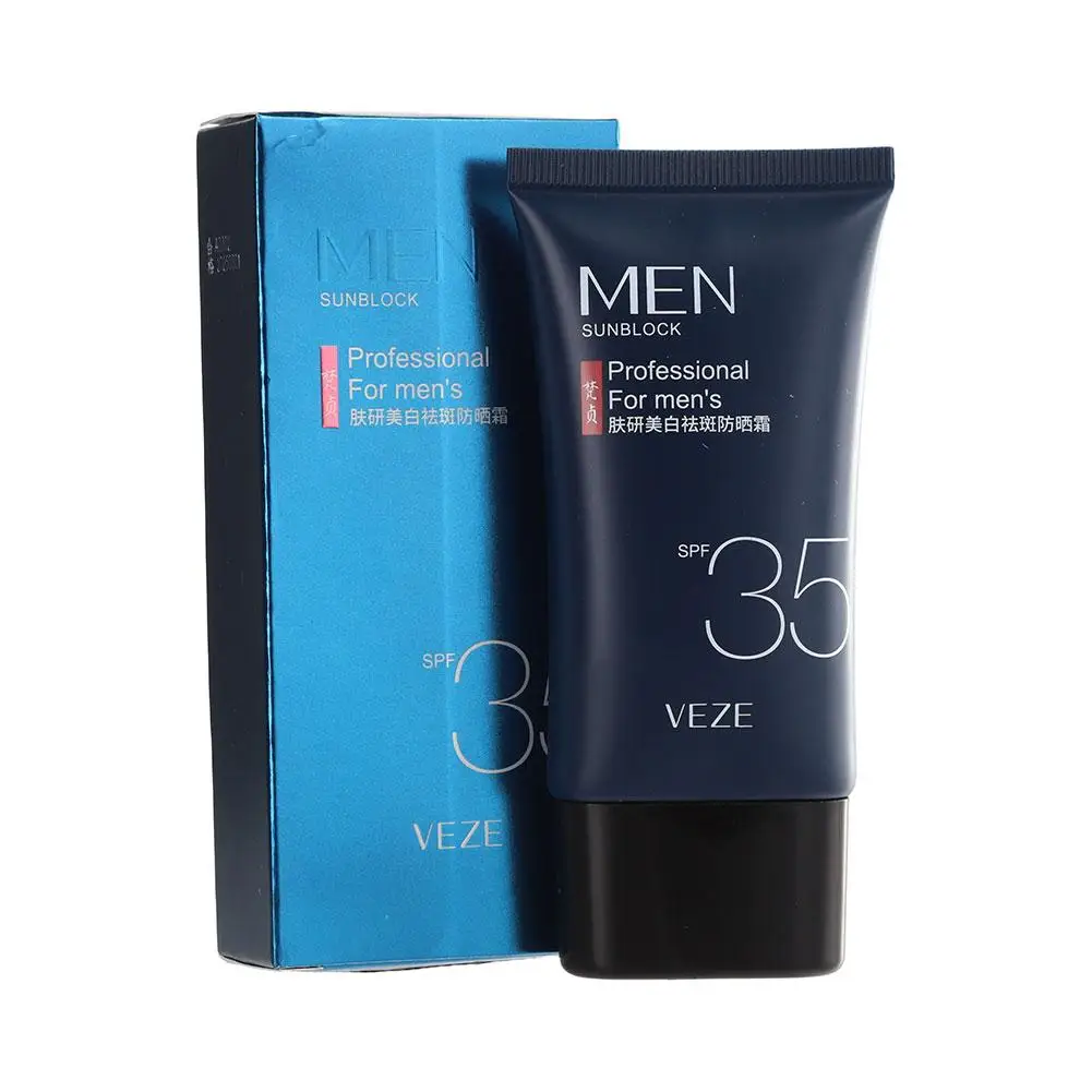 Men Sunscreen Sun Block Moisturizing Conceal Pores Covering Imperfections Balance Skin Tone UV Protection Cream Solar Blocker