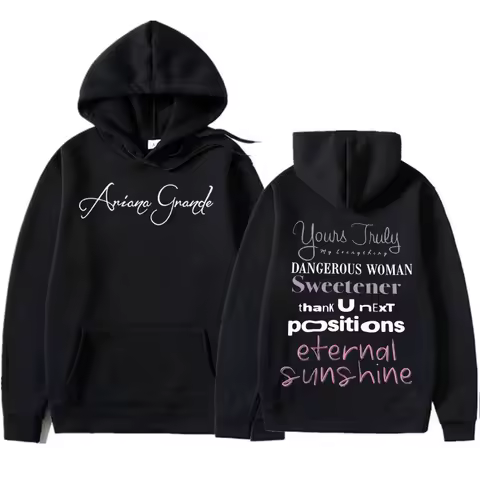 Singer Ariana Grande Fashion Album Tour Aesthetic Sweatshirts Mens Womens High Quality Long Sleeve Hoodies Cozy Casual Pullovers