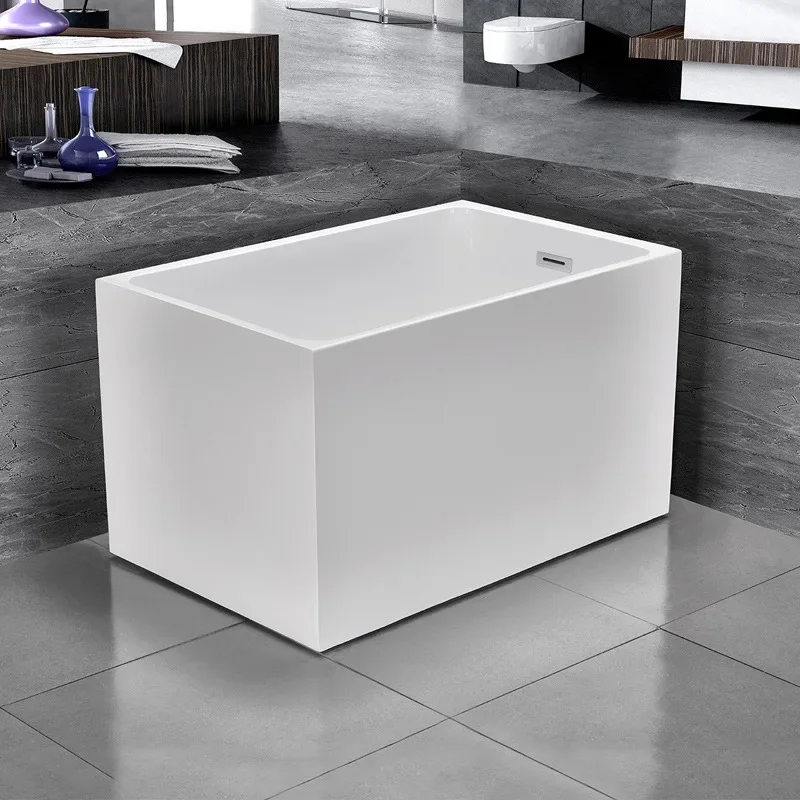 Acrylic rectangular bathtub hotel home bed and breakfast adult free-standing children's simple bathtub