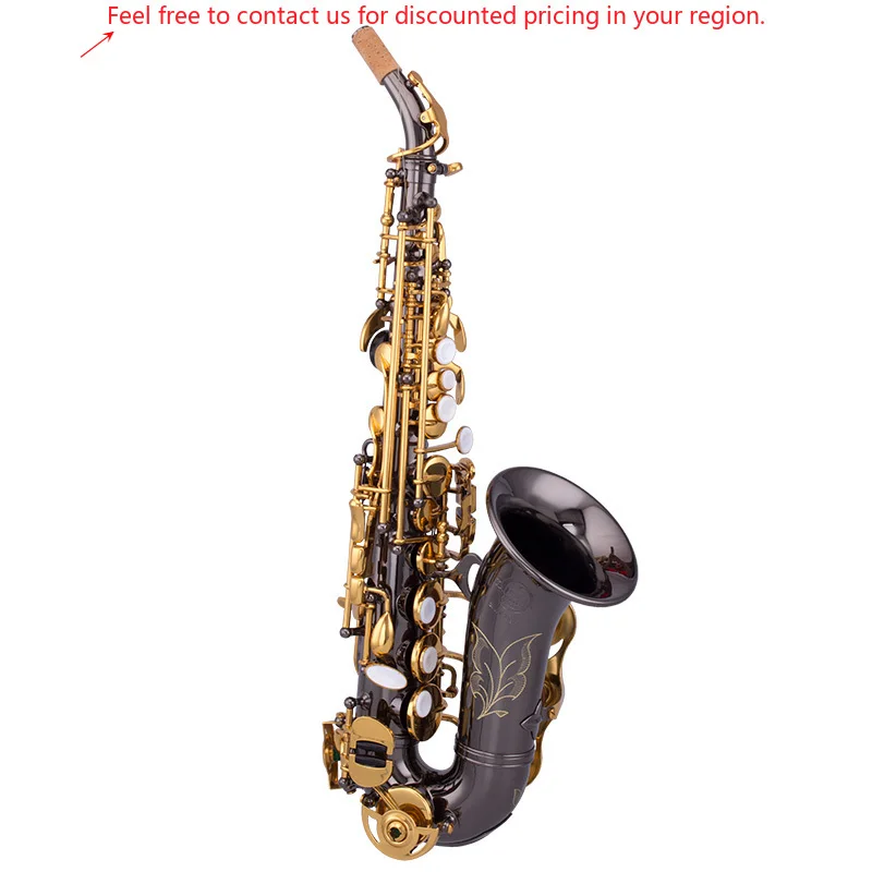 

Taishan Brand Player's Choice Black Nickel Soprano Saxophone Woodwind Instrument With BB Tone