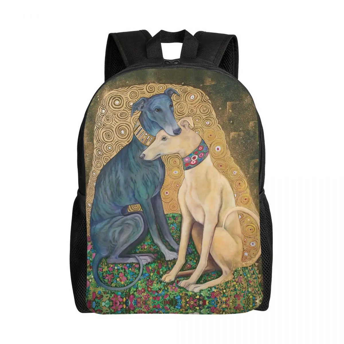 

Рюкзаки для собак Gustav Klimt Greyhound для женщин и мужчин, водонепроницаемая школьная сумка для собак Whippet Sihthound, сумка для книг с принтом