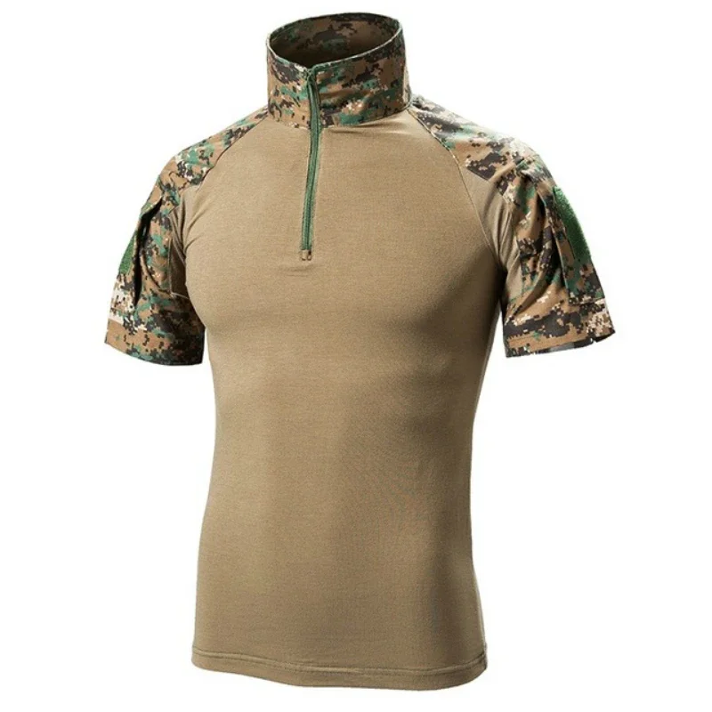 Tactical T-Shirts Men Sport Outdoor Military Tee Quick Dry Short Sleeve Shirt Hiking Hunting Army Combat Men Clothing Breathable