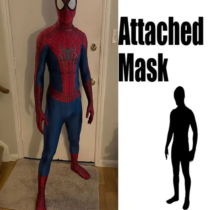 Sn88 halloween masculino tasm spiderman cosplay traje super-herói zentai terno adultos crianças meninos masculino bodysuit completo festa macacão % # 2