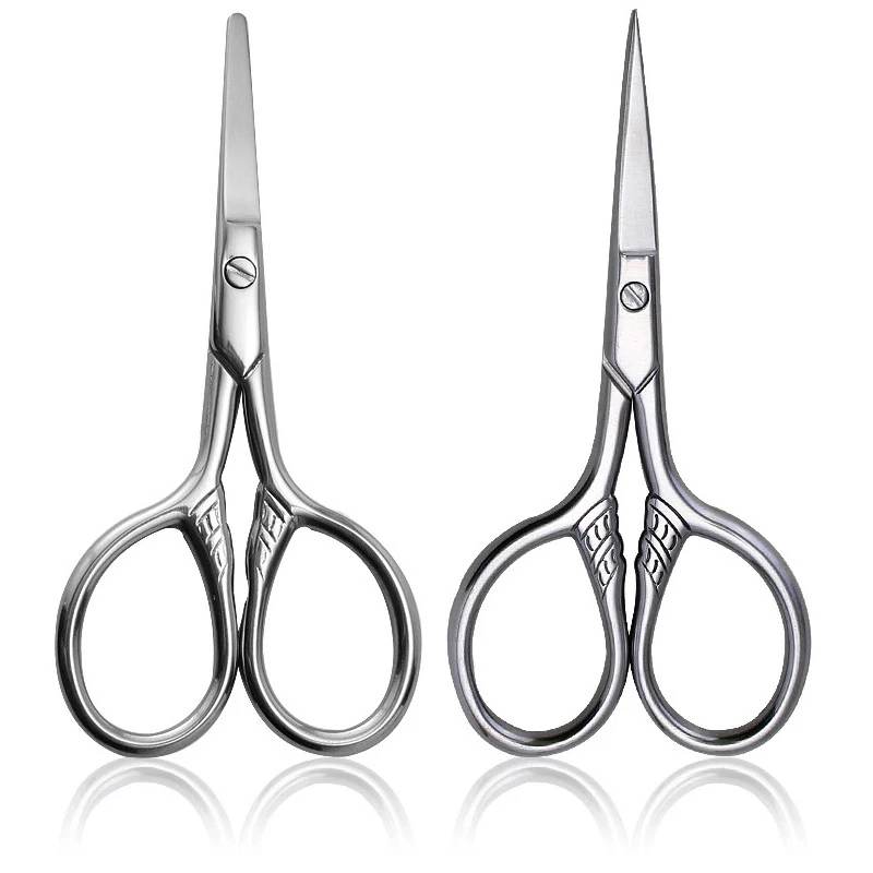 1Pc Aço Inoxidável Pequena Maquiagem Grooming Scissors Sobrancelhas Para Manicure Nail Cutícula Barba E Bigode Aparador Nose Hair Tool