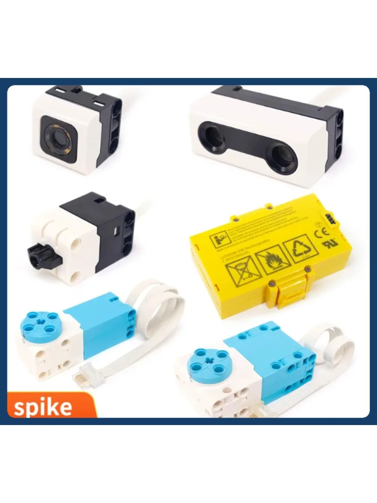 Spike Grote Middelgrote Servomotor Infrarood Ultrasone Druk Kleursensorblokken Compatibel met Speelgoed 45602 45605 45606 - afbeelding 2