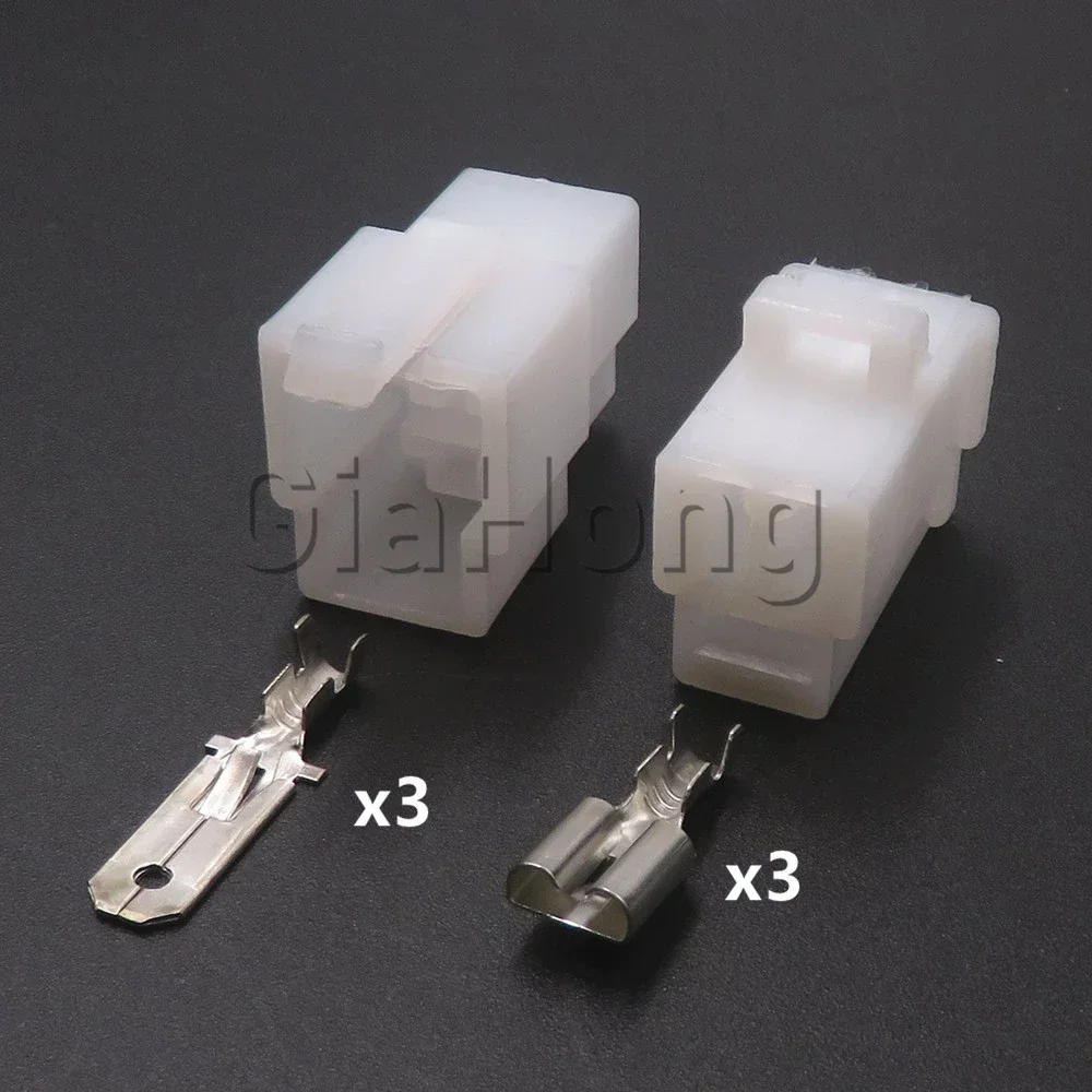 1 Set 3 Ways 6110-4533 AC Assembly Electric Cable Plug Auto Unsealed Adaptor 6120-2033 Car Modification Socket Accessories - Detail 1