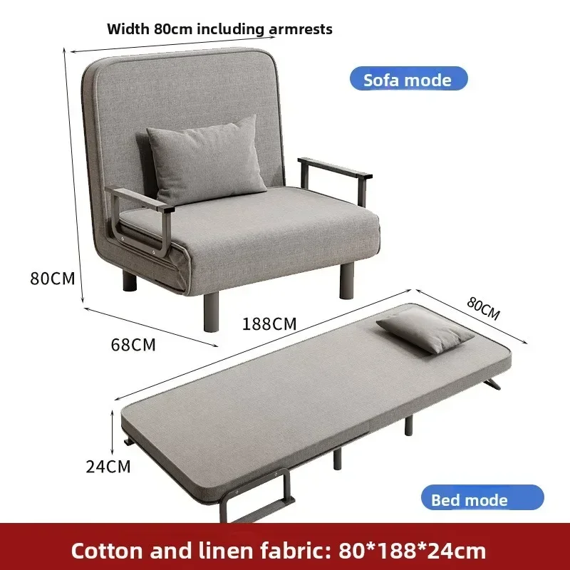 Household Goods Small Apartment Sofa Bed Multifunctional Lunch Bed Nap Bed Escort Bed Living Room Office Sofa Chair Foldable Bed view 2