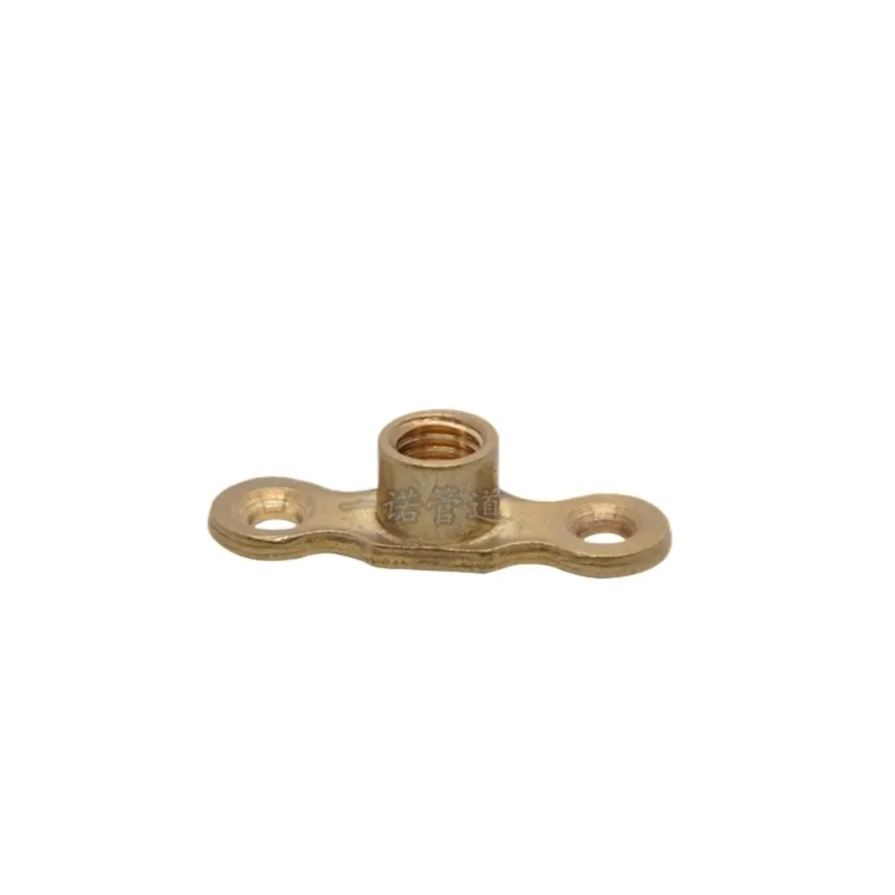M10 Brass Pipe Clip Base, External Thread Mounting Bracket for Tube Holder, Plumbing & HVAC Fitting