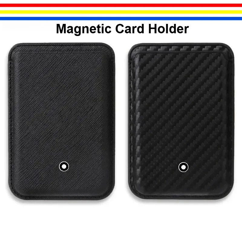 

Высококачественный держатель для карт из сафьяно-кожи Busine Sle Magnetic Type для IPhone 17 Pro Max 15 14 13, сумка-кошелек из углеродного волокна MagSafe