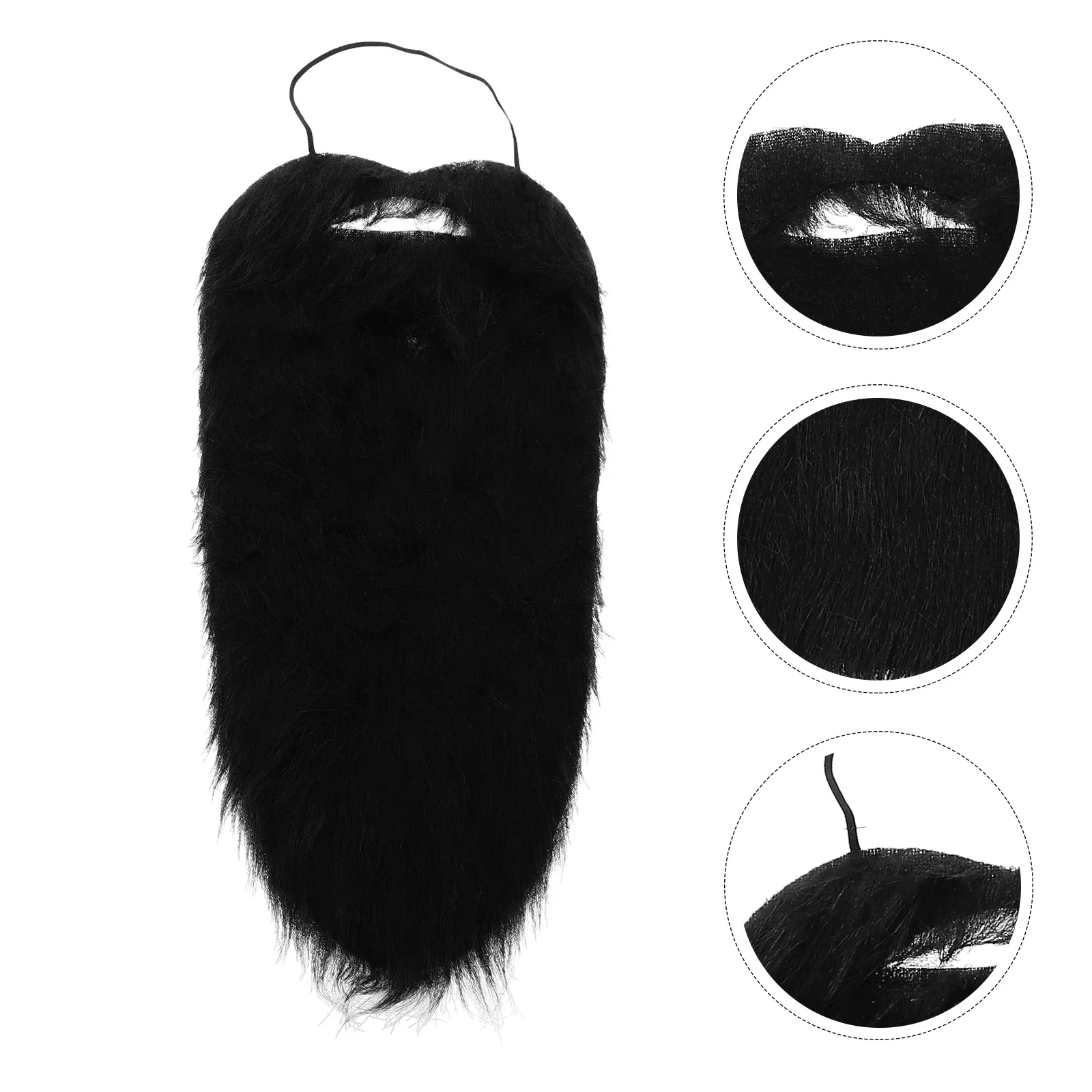 Halloween Funny Beard Artificial Fake Mustaches Supply Cosplay Full Black Plush Cloth