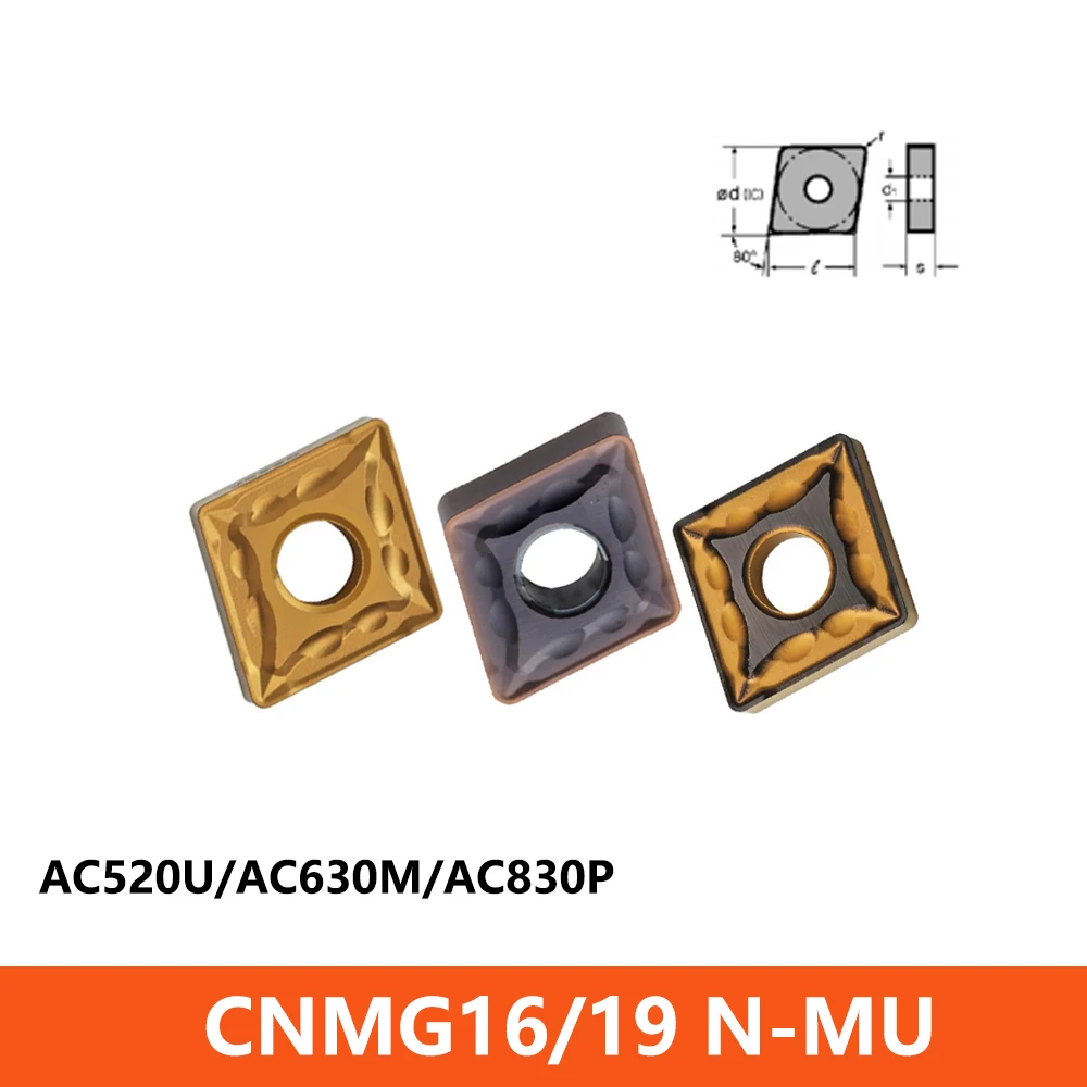 

Original CNMG160612N-MU CNMG190616N-MU AC520U AC630M AC830P Carbide Inserts Lathe Cutter CNC CNMG 160612 190612 CNMG160612 N-MU