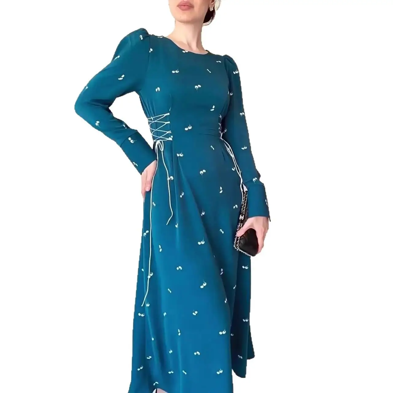 エレ ロング スヴェ ロング ドクター 快適 スリムフィット レディース ドクター フレンチ スレ ハイウエスト Aライン スカート ティーアセテート繊維