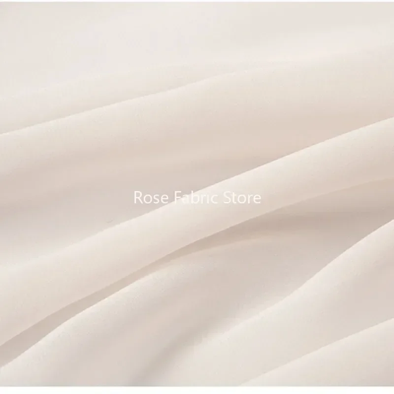 1 Meter Solid Chiffon Fabric Drape High Density  By The Half Meter 100D Georgette Polyester Lining For Dress DIY Crafts Sewing