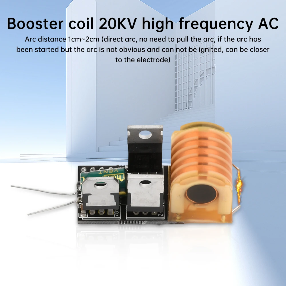 Módulo de encendedor de alto voltaje 50W DC24V a 20kV bobina de refuerzo de CA de alta frecuencia módulo de encendido Industrial DIY