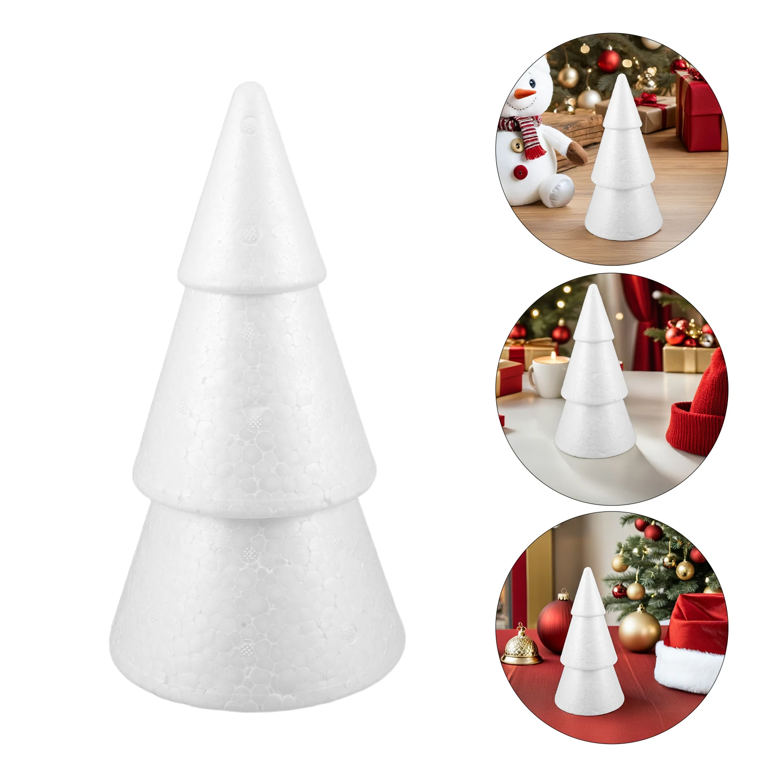 

3pcs Foam Christmas Trees For Crafts Diy Holiday Decorations Easy To Paint Fake Centerpieces Party Favors Lightweight Faux