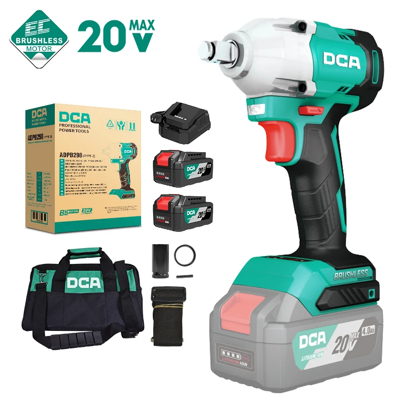 Industrial 20V 298NM Power Impact Wrench Heavy Duty Cordless High Torque Electric Wrench Price