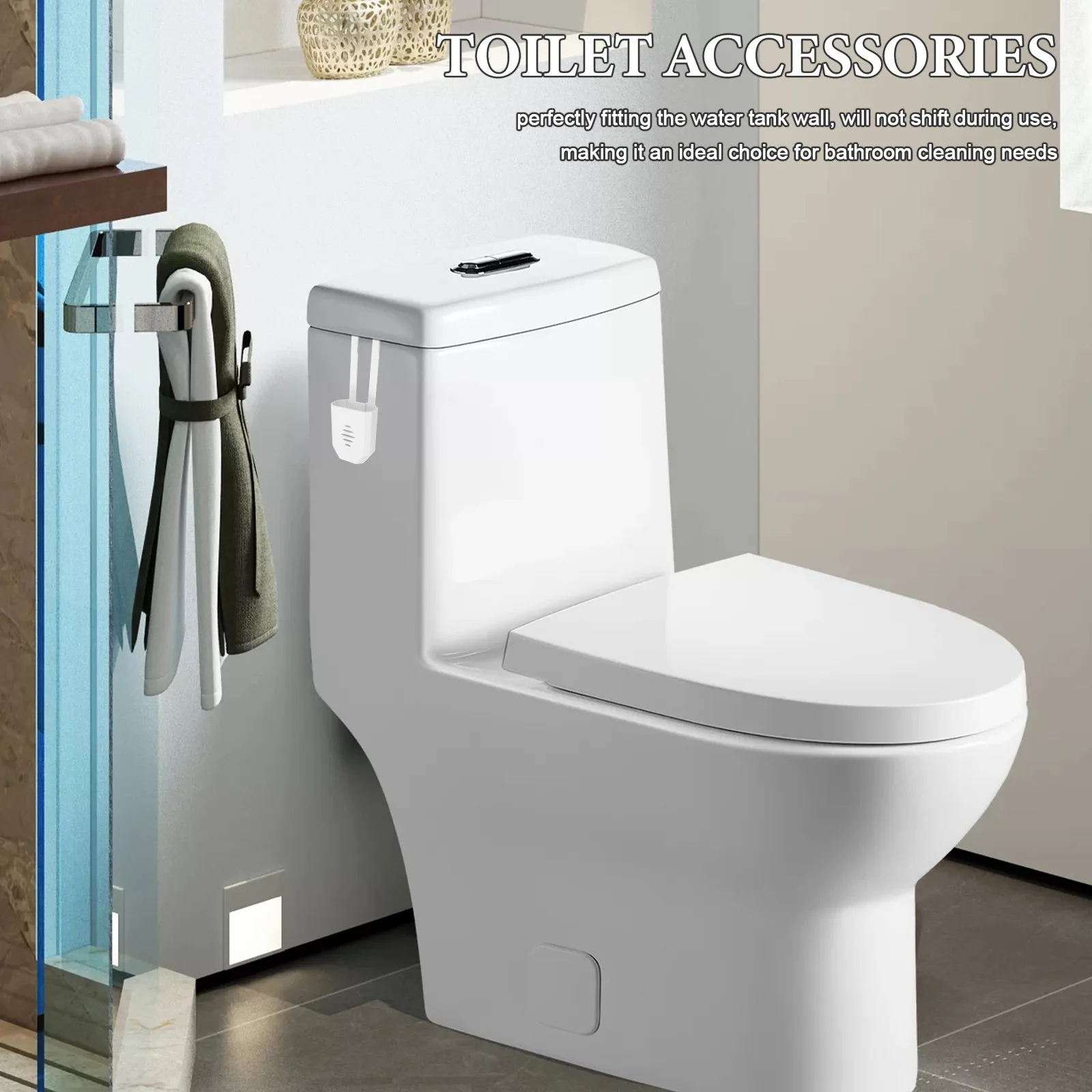 

2Pcs Toilet Cleaner Carrier Anti-Damage Hanging Holder for Toilet Tank Cleaning Tablet Suspension Prevent Residue Build-Up Tank