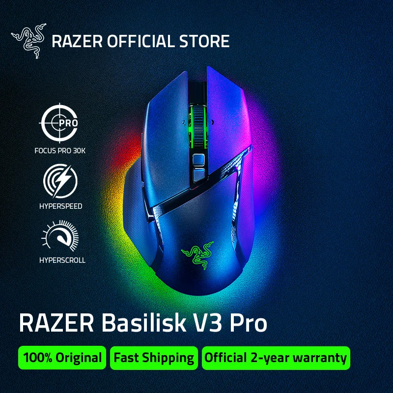 Razer Basilisk V3 Pro Dual-Mode Wireless RGB Gaming Mouse