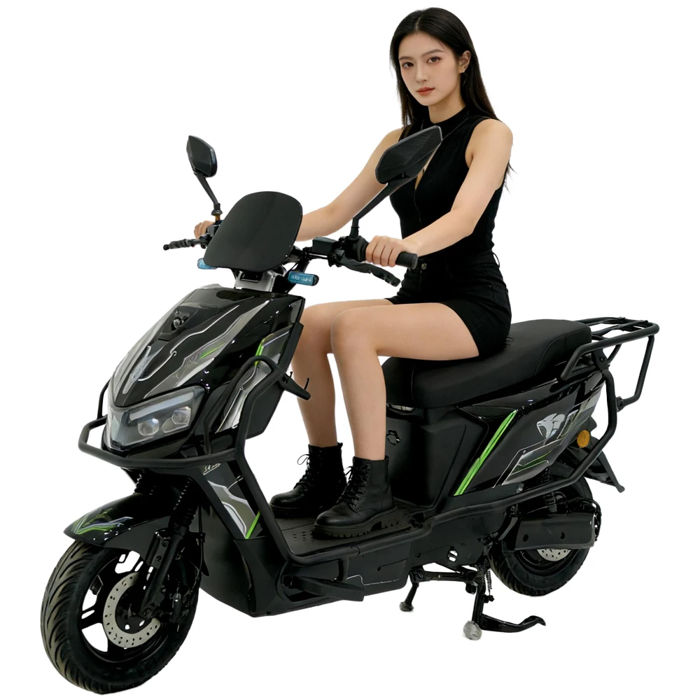 2026 Green High-Speed Aluminum Alloy Two-wheel Scooter-1000W Mid-Drive Brushless Motor 150kg Capacity Electronic Braking