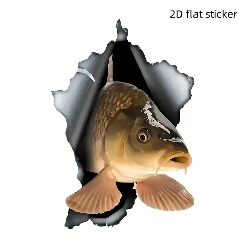 

Рыба отверстия, наклейки на окно бампера автомобиля для грузовика, фургона, водонепроницаемые автомобильные наклейки, декоративный виниловый материал