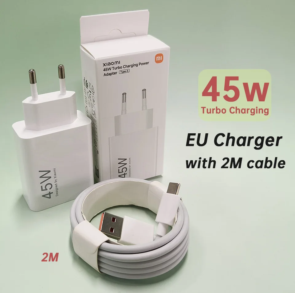 オリジナルXIAOMI 45W充電器 タイプC ターボチャージ急速充電