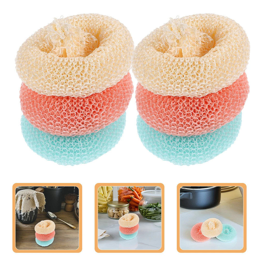 

15 Pcs Bamboo Fiber Cleaning Heavy Duty Scouring Pads Dishwashing Scrub Kitchen Nonscratch Mesh Longlasting for Dishes