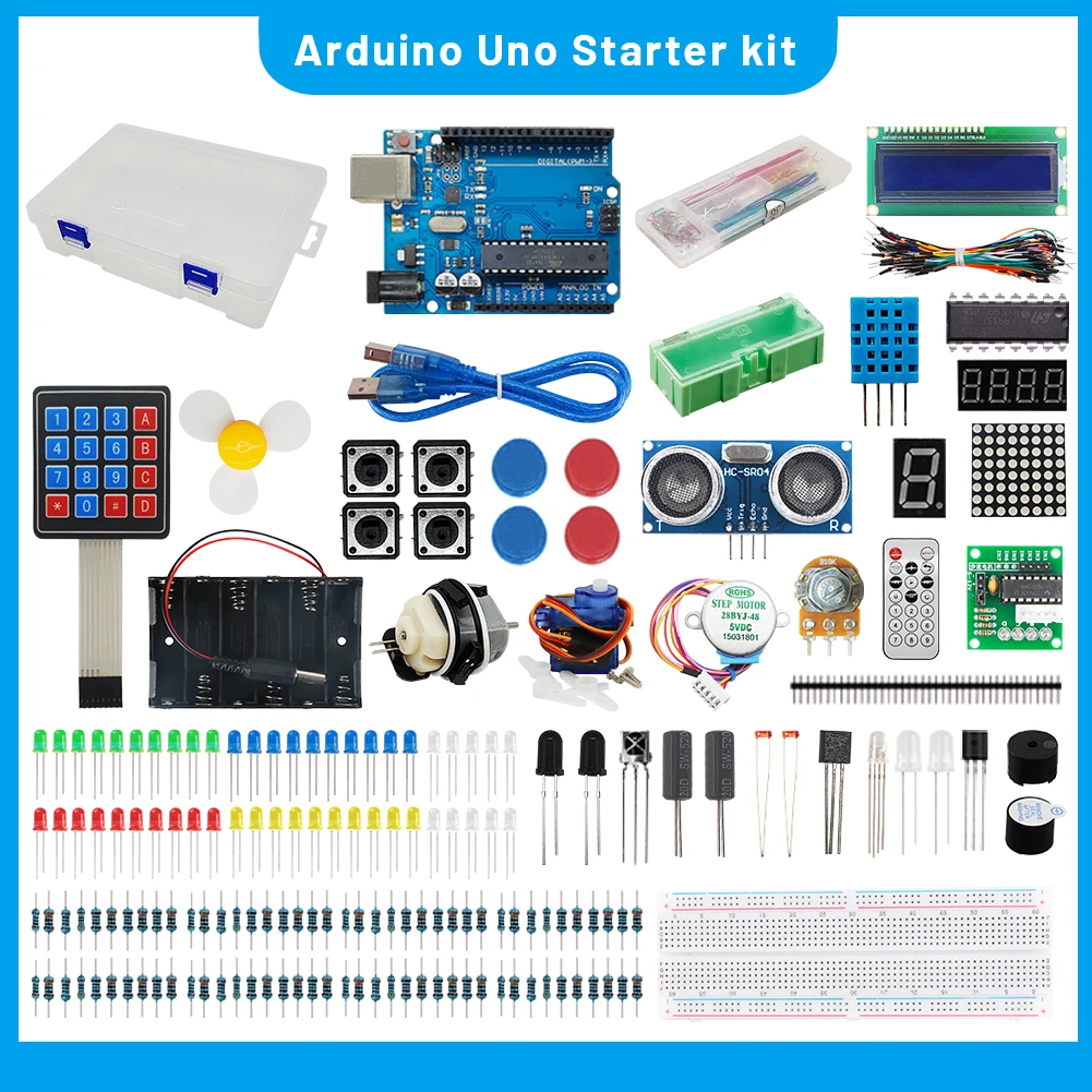 Emakefun Super Starter Kit para Arduino UNO R3 con Tutorial inglés/ruso Diy Kits electrónicos STEAM educativo programable