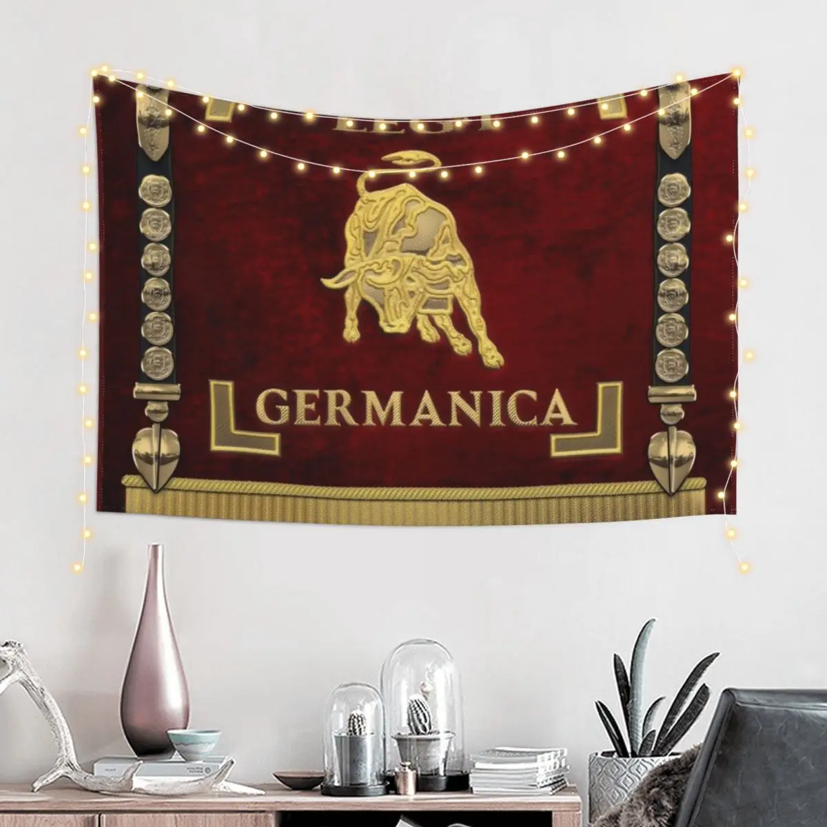 Standard of the 1st Germanic Legion - Vexillum of Legio I Germanica Tapestry Wall Decor Wall Deco Tapestry