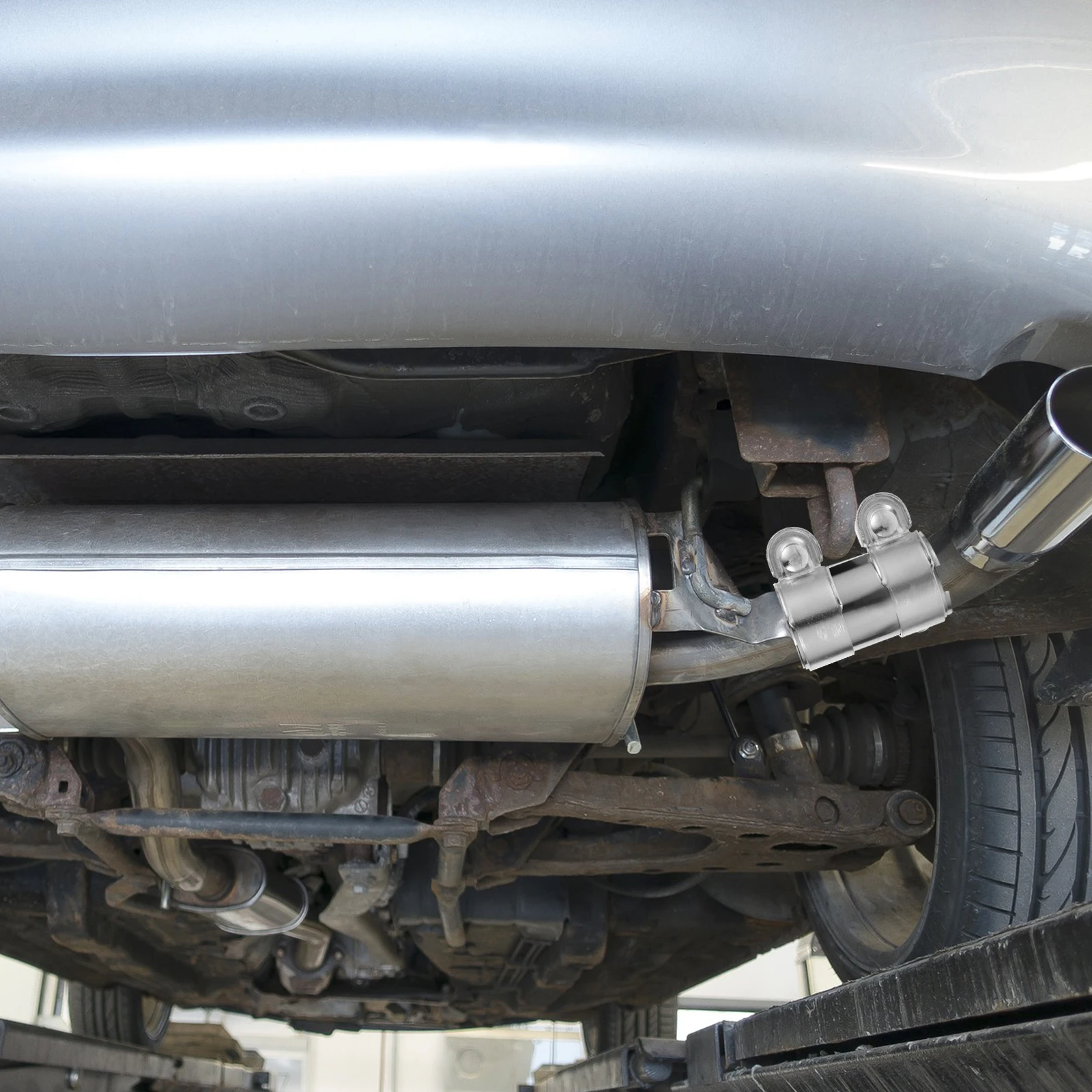 

Stainless Steel Exhaust Clamp 2 Pack Heavy Duty 2 Inch Automotive Clamps Turbo Exhaust Pipe Repair Kit For Secure Fastening