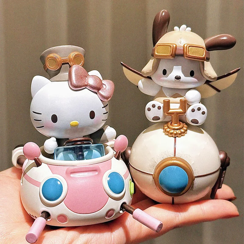 Genuine Kuromi Cinnamoroll Pochacco Melody Characters Steampunk Series Blind Box Toys Anime figure Mystery box modle Xmas Gifts