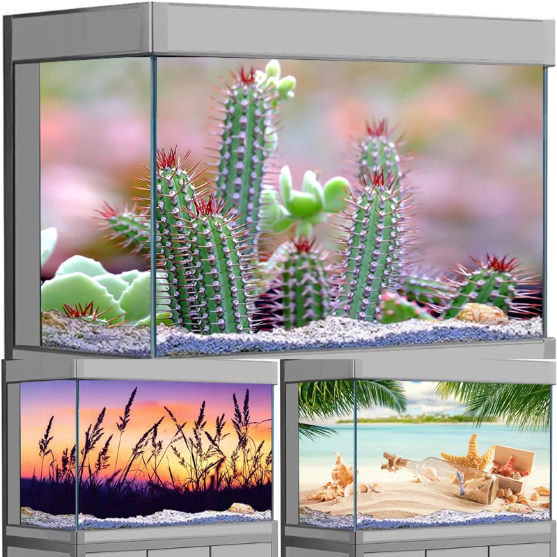 

3D Fish Tank Decor Aquarium Background Sticker, Printing Poster Fish Tank Decorations PVC aquarium accesories