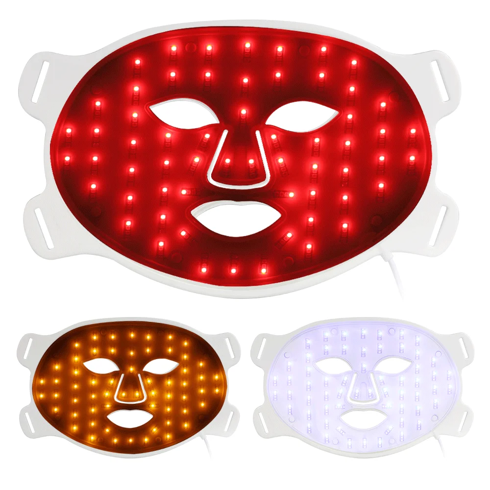 Led Mask Red Led Light Therapy Infrared Mask Silicone 4 Color Led Red Light Therapy Rejuvenation Anti-Aging Wrinkle Acne