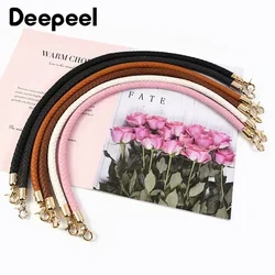 2Pcs 30/40/60mm Bag Handles Colored Replaceable Leather Shoulder Strap Fashion Handbag Weave PU Metal Buckle  Accessories