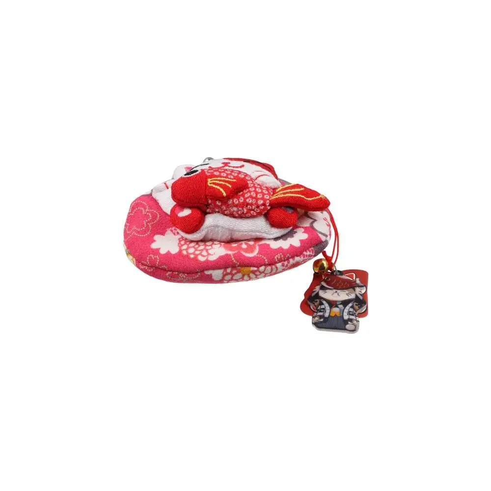 

Повседневный кошелек в японском стиле Maneki Neko, кошельки с цветочным принтом, клатч Lucky Cat, сумка из искусственной кожи, держатель для карт для куклы, путешествия