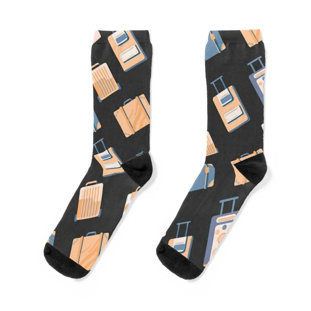 

suitcase Socks christmas stocking happy floral Boy Child Socks Women's