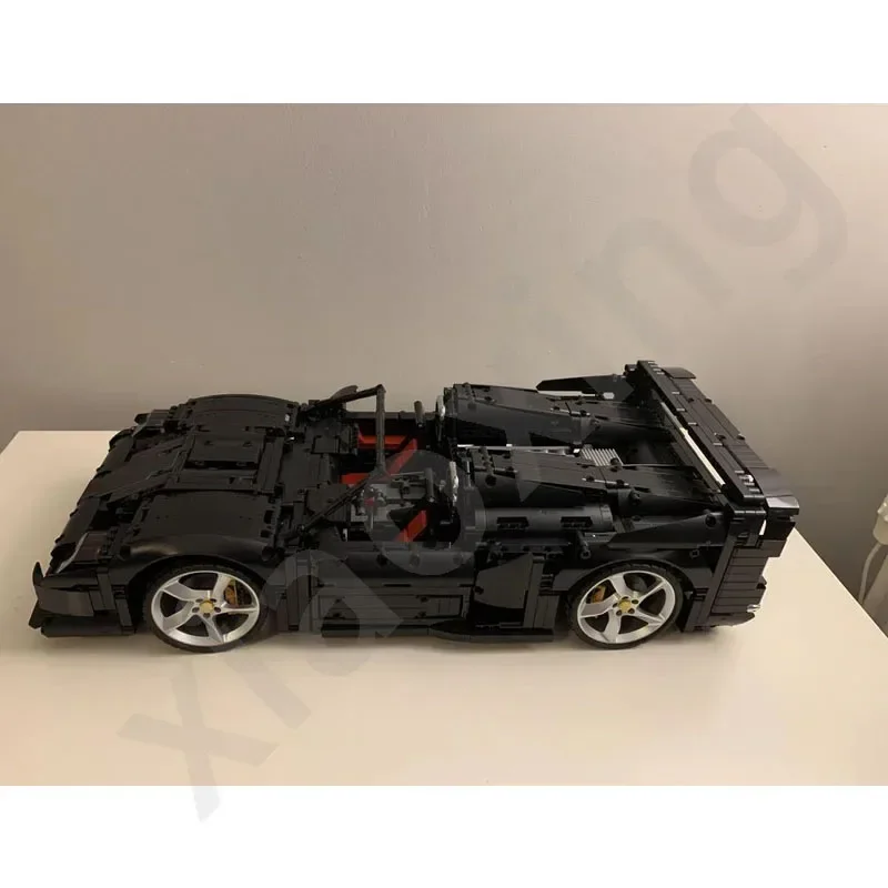 MOC-138494 schwarze klassische f50 supercar montage nähte bausteine modell 2689 teile kinder geburtstag bausteine spielzeug geschenk