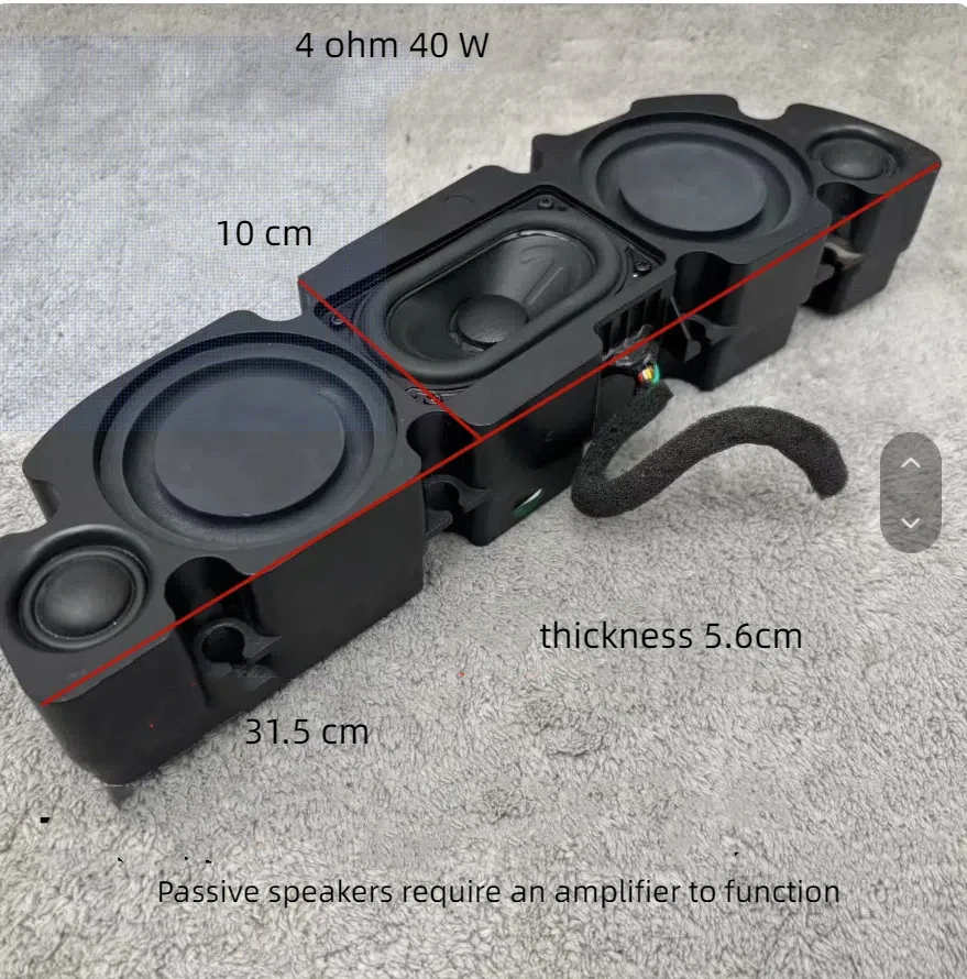 2pcs GHXAMP Hi-Fi 2-Way Passive Speaker: Triple Driver, Dual Bass Diaphragms & Long-Throw Dual Tweeters for Home/Studio Audio