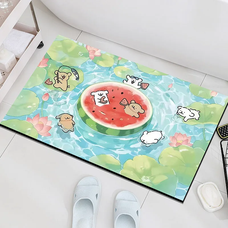 

1pcs Ocean Series Hotel Door Mat Bathroom Anti-Slip Mat Bathtub Water Absorption Mat Diatom Mud Floor Mat Shower Room Foot Pad
