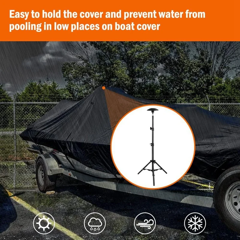 Boat Cover Support Rod Adjustable Support Rod Telescopic Support System For Jon Boat Pontoon Boat For Patio Furniture Durable