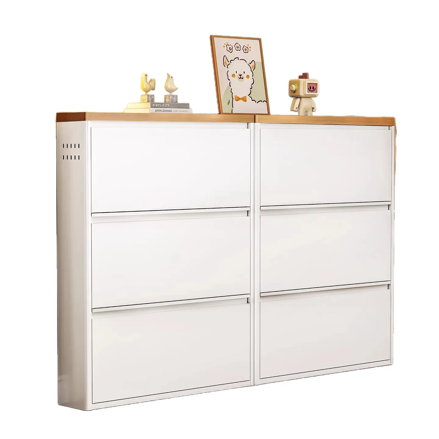 

12cm ultra-thin, tipping bucket shoe cabinet, integrated household entry, storage at the door against the wall, small apartment