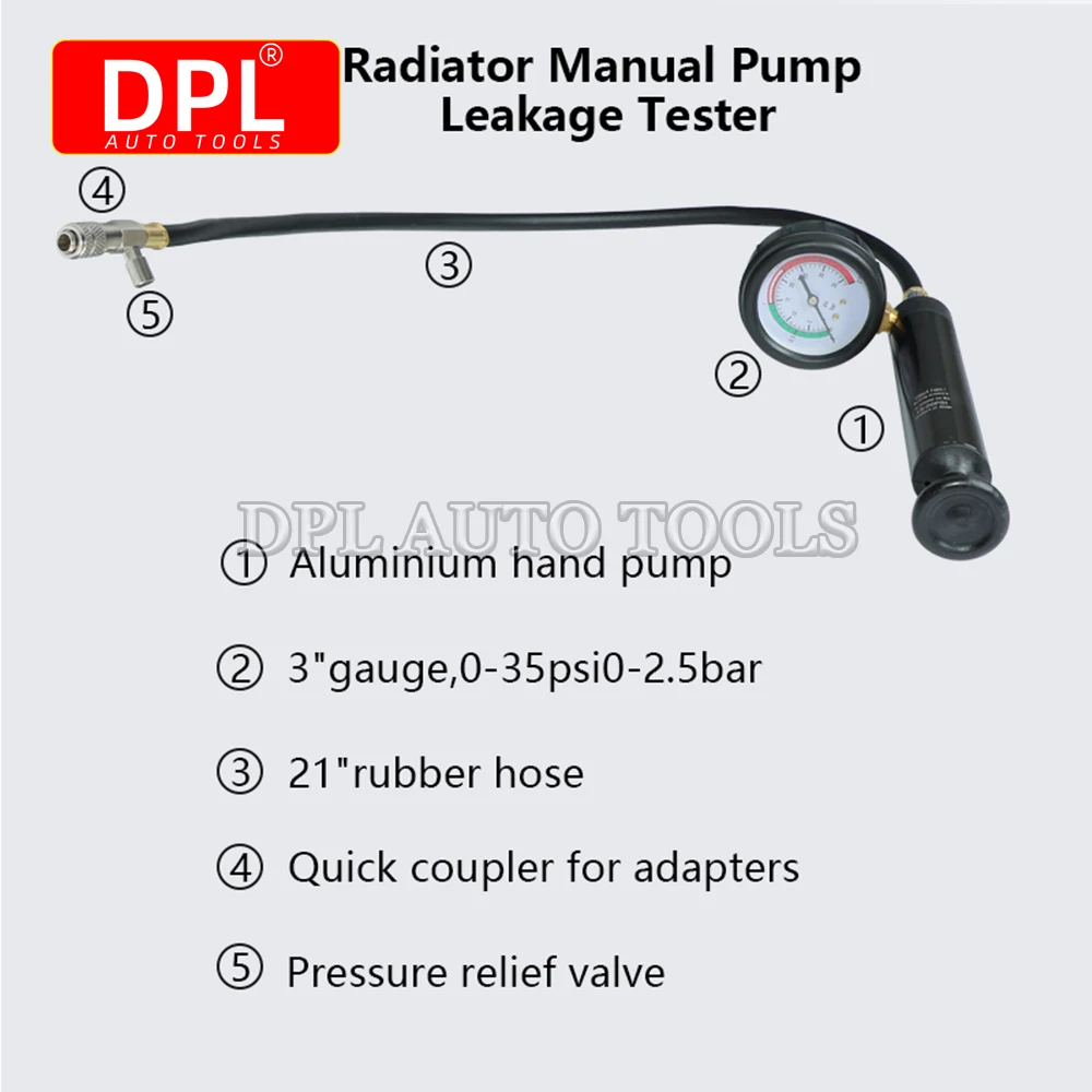 28Pcs Universal Radiator Pressure Tester Vacuum Type Cooling System Test Detector Set Testeur Refroidissement