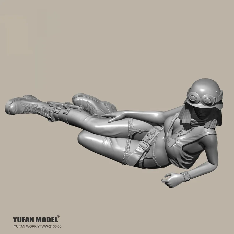 Figurine modèle en résine pour fille Gk, Micro Miniature, modèle blanc imprimé en 3d, jouet, Kit non assemblé et non peint, 1/35