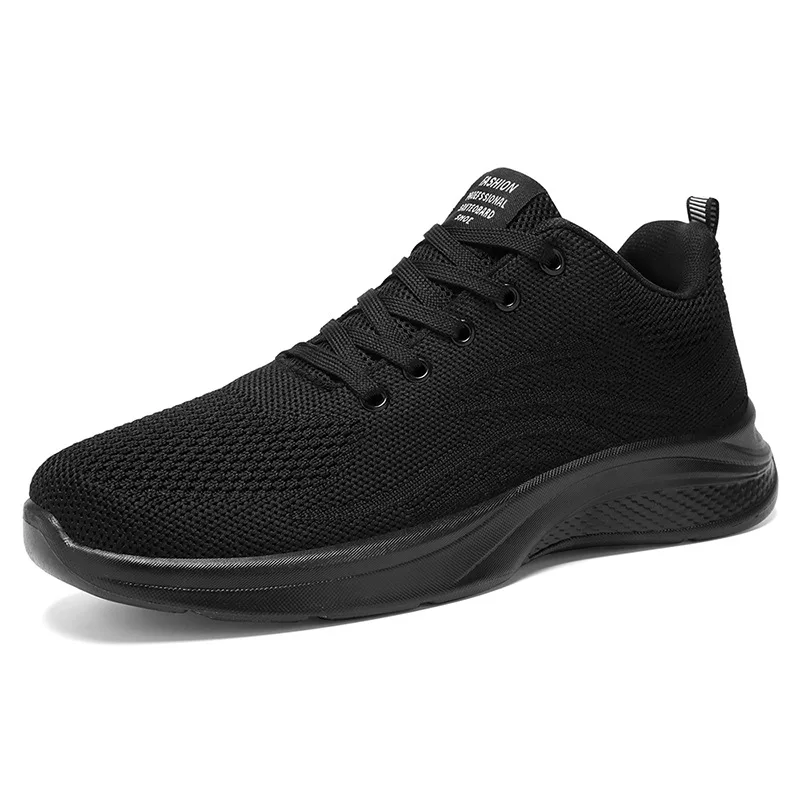 Men's Wide Walking Shoes Lightweight Slip on Casual Sneakers Mesh Weave Breathable Elastic Wide Athletic Shoes Lace-Up Sports