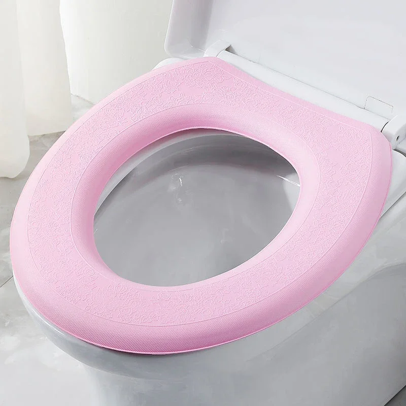 Household Toilet Seat Cover Bathroom Accessories Washable Comfortable Skin-friendly Bidet Lid Pad Stretch O-shape Velcro-tape